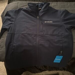 Columbia Mens Windbreaker Fleece NAVY Jacket. Size Large. BRAND NEW. NWT.